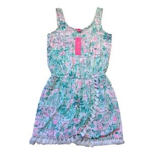 NWT Lilly Pulitzer Jarrett Skort Romper in Bright Agate Camelflage Fringe Medium